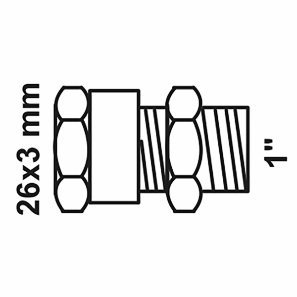 Kirchhoff přechodový kus 26 mm x 33,3 mm (vnější závit 1"...