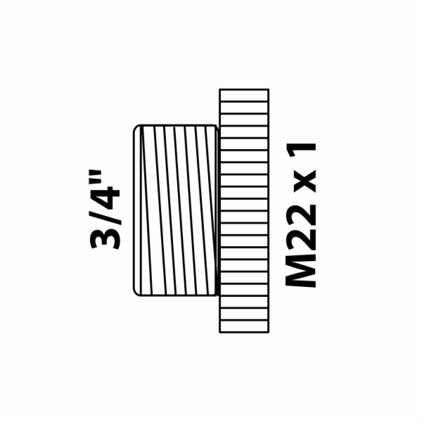 Kirchhoff adaptér 26,4 mm (3/4" vnější závit) x M22 vnitř...