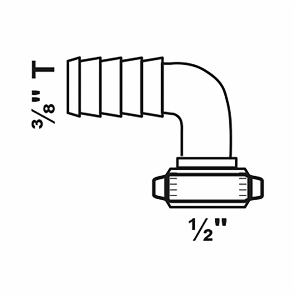 Kirchhoff poloviční úhlová hadicová armatura, mosaz, 1/2"...