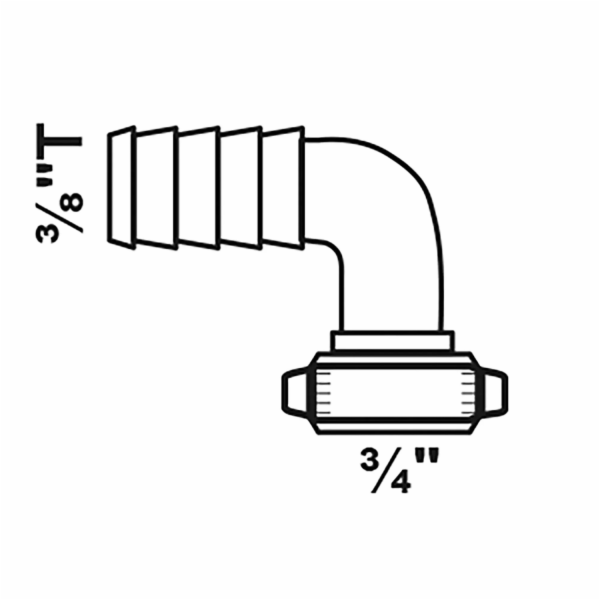 Kirchhoff poloviční úhlová hadicová armatura, mosaz, 3/4"...