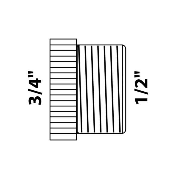 Kirchhoff redukce 24,2 mm (3/4" vnitřní závit) x 21 mm (1...