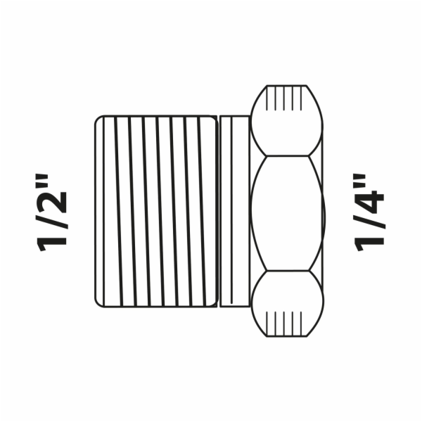 Kirchhoff redukce 21 mm (vnější závit 1/2") x 11,5 mm (vn...