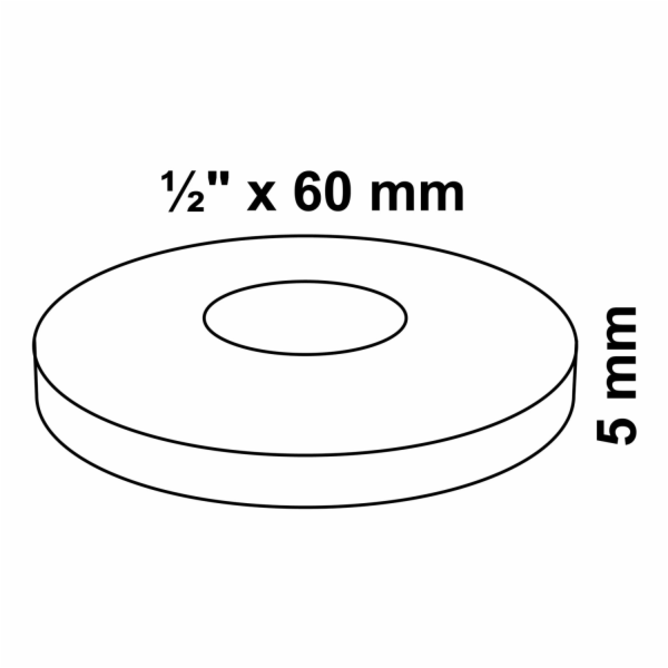 Rozeta pro baterii Kirchhoff chrom 21 mm (1/2") x 60 mm x...