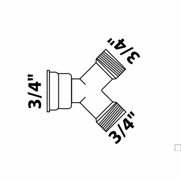 Kirchhoff 2cestný rozdělovač 24,2 mm (3/4" vnitřní závit)...