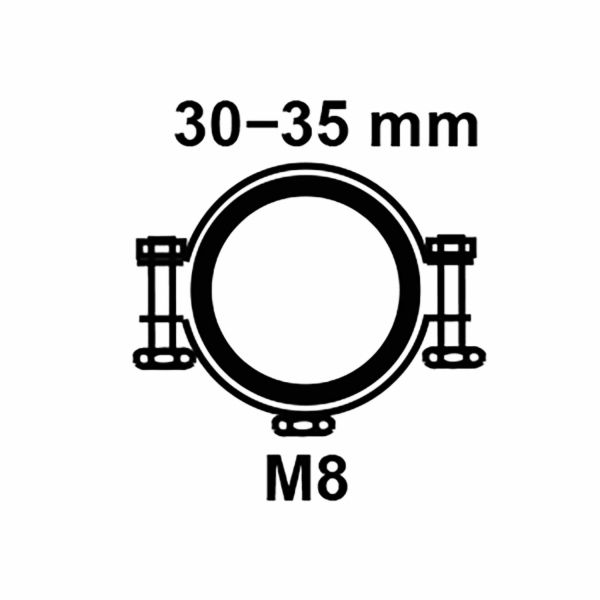 Kirchhoff objímka s objímkou se závitem M8 30 mm-35 mm pr...