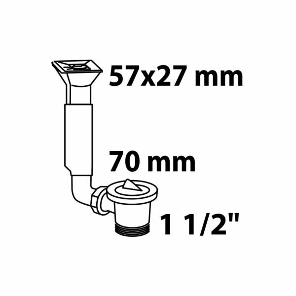 Kirchhoff odtokový a přepadový ventil pro dřez 47,8 mm (v...