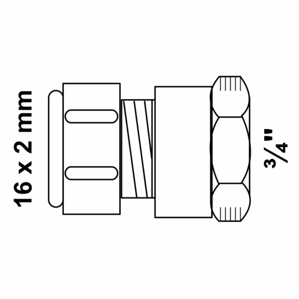 Kirchhoff přechodový kus 16 mm x 24,2 mm (3/4" vnitřní zá...