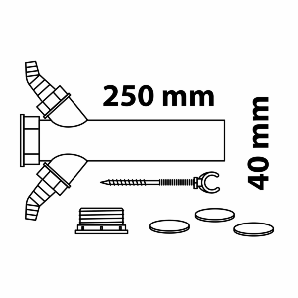 Kirchhoff ponorná trubice s dvojitým připojením 3/4" 44,9...