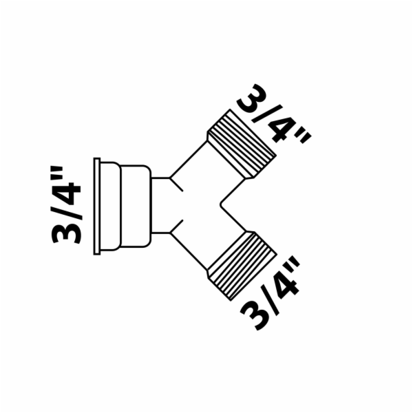 Kirchhoff 2cestný rozdělovač 24,2 mm (3/4" vnitřní závit)...