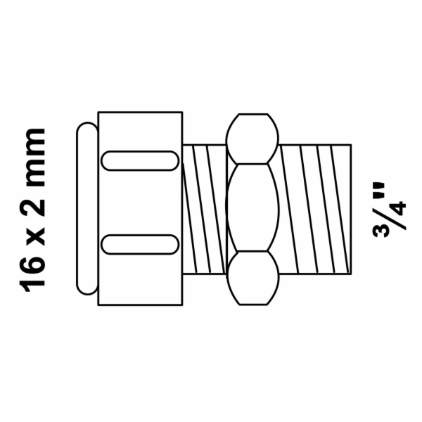 Kirchhoff přechodový kus 16 mm x 26,4 mm (vnější závit 3/...