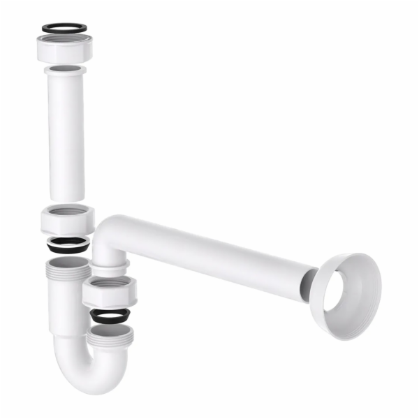 Kirchhoff trubkový sifon 41,9 mm (1 1/4") x 32 mm bílý