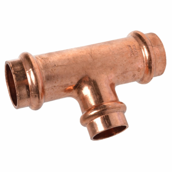 Kirchhoff měděný redukční T-kus, 3 objímky, holý, 28 mm x...