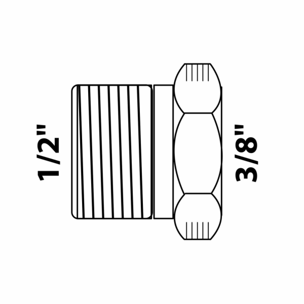 Kirchhoff redukce 21 mm (1/2" vnitřní závit) x 15 mm (3/8...