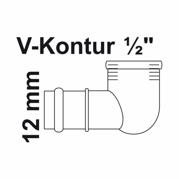 Kirchhoff RG úhel 90° 1 polotovar pouzdra 12 mm x 18,7 mm...
