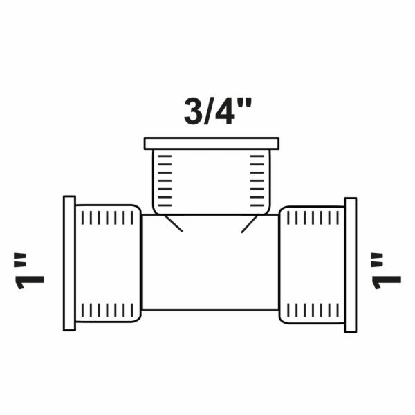 Kirchhoff redukční T-kus 30,3 mm (vnitřní závit 1") x 24,...
