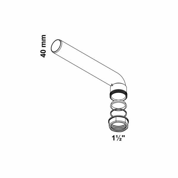 Kirchhoff výstupní koleno pro upínání 47,8 mm (1 1/2") x ...