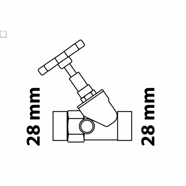 Kirchhoff úhlový sedlový ventil bez odtoku, mosaz, leštěn...