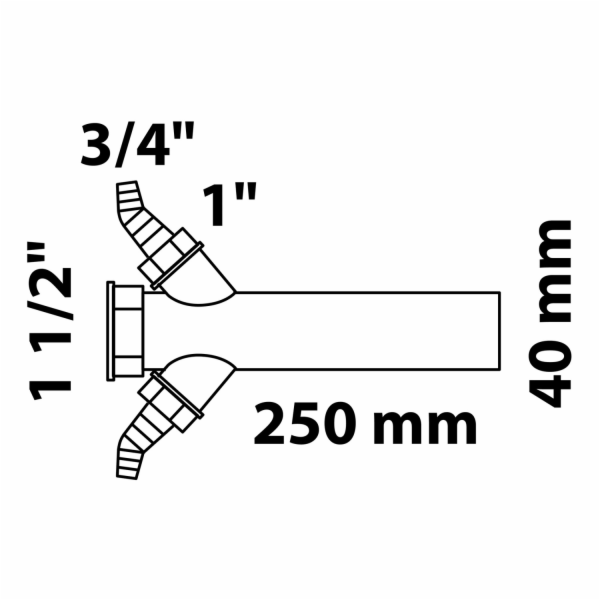 Kirchhoff ponorná trubice s 3/4" pro 40mm sifon 44,9 mm (...
