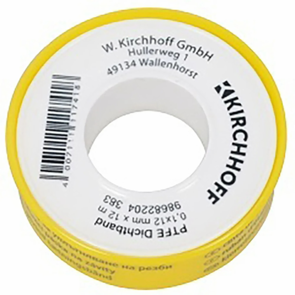 Kirchhoff PTFE těsnicí páska na závity 0,1 mm x 12 mm dél...