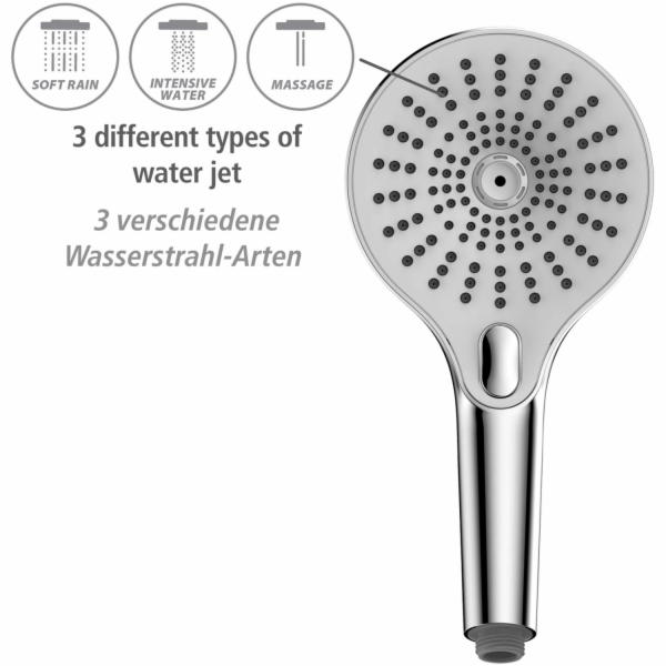 Sprchová hlavice Wenko Ultimate Shower, chrom/bílá, O 13 cm