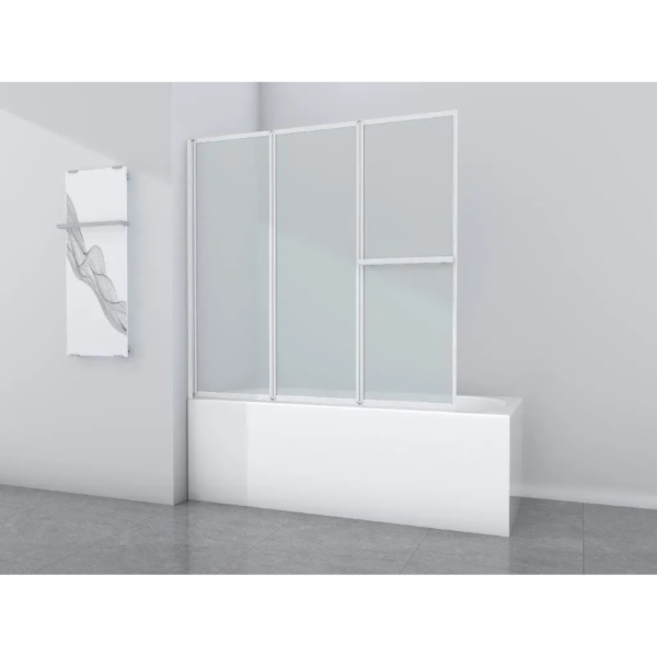 Skládací zástěna k vaně Aurlane White Comfort 145,4 cm x ...