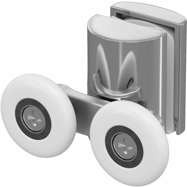 Dvojitá kladka Baliv na spodní dveře 2 cm chromovaná pro ...