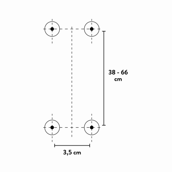 Sprchová tyč Baliv DST-60.40, 60 cm, chromovaná