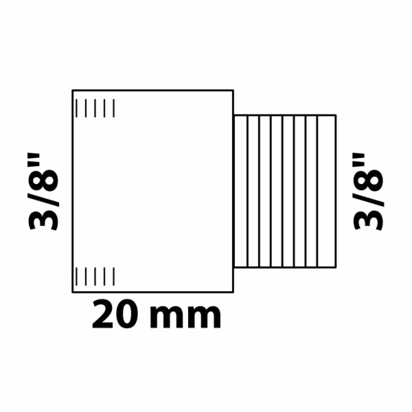 Prodloužení kohoutku Kirchhoff 15 mm (3/8" vnitřní) x 16,...