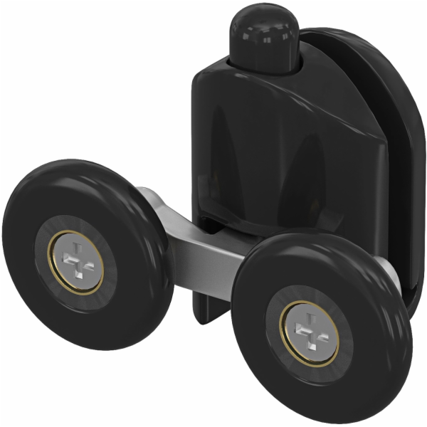 Baliv Dvojitá spodní kladka na dveře 2,3 cm černá pro spr...