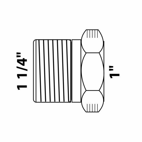 Kirchhoff redukce 41,9 mm (vnější závit 1 1/4") x 30,3 mm...