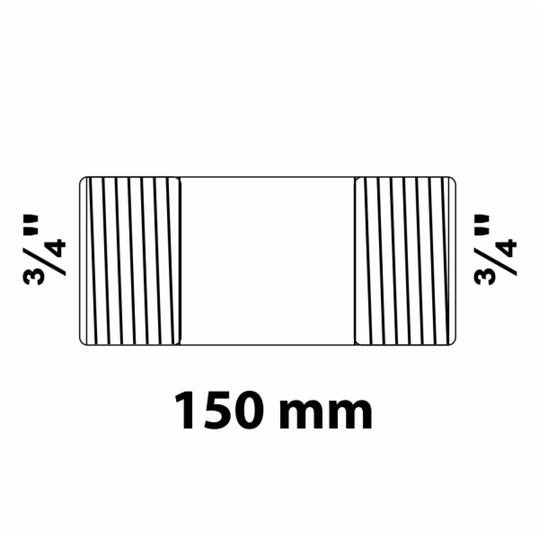 Dvojitá potrubní vsuvka Kirchhoff 26,4 mm (vnější závit 3...