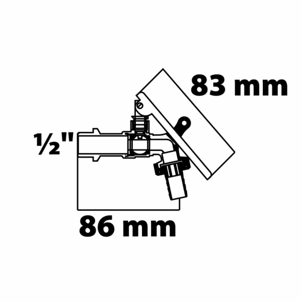 Kulový kohout Kirchhoff 21 mm (vnější závit 1/2") x 26,4 ...