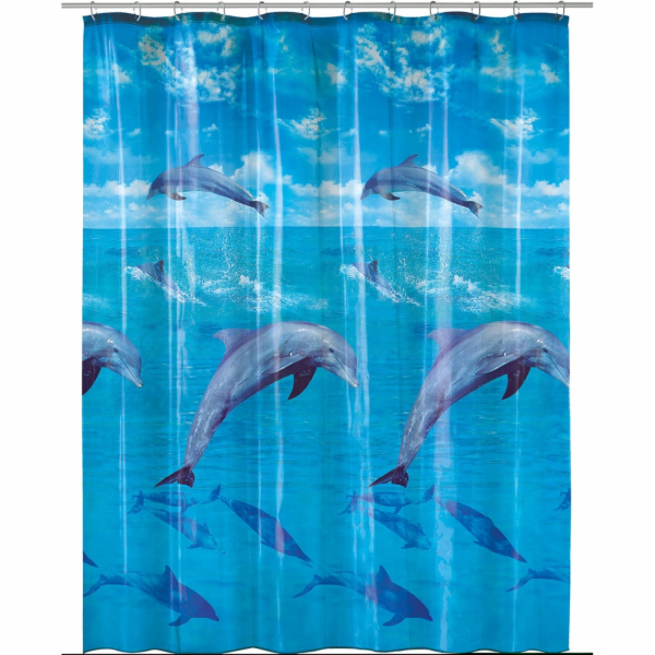 Sprchový závěs Kleine Wolke Delfín 180 cm x 200 cm víceba...