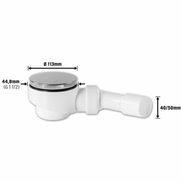 Odtoková armatura pro sprchovou vaničku O 44,8 mm (G 1 1/...