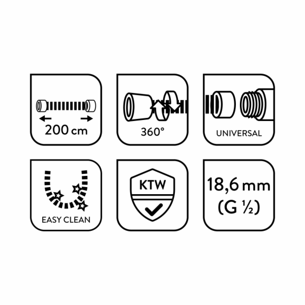 Sprchová hadice Baliv BSL-200.20 pro ruční sprchy 200 cm ...