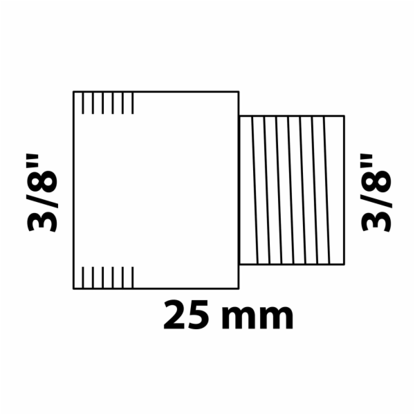 Prodloužení kohoutku Kirchhoff 15 mm (3/8" vnitřní závit)...