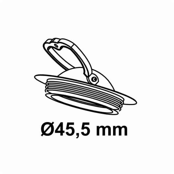 Kirchhoff zátka ventilu pro nerezové dřezy, černá, 45,5 mm