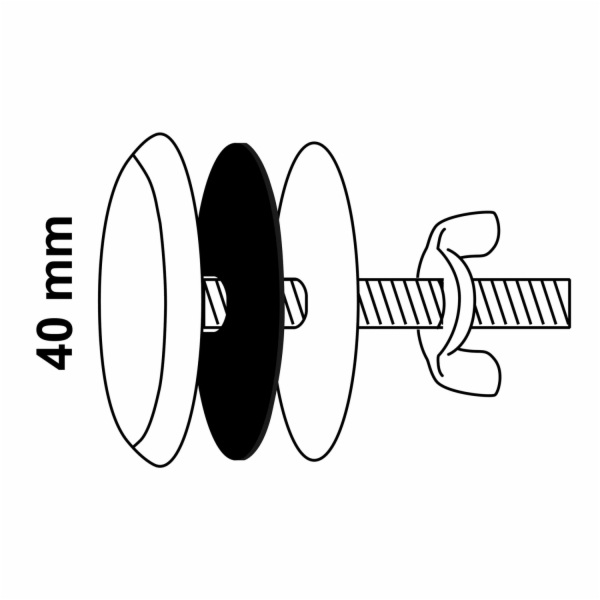 Kirchhoff rozeta na palubu chrom 40 mm