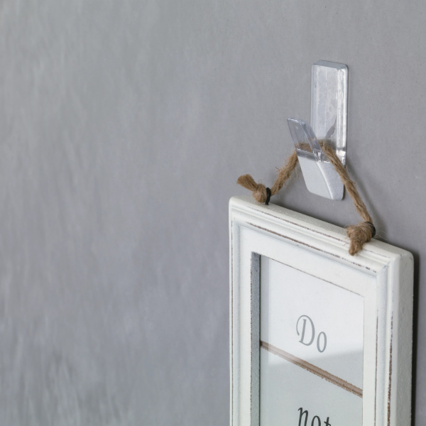 Tesa Powerstrips háčky, průhledné-chromové matné, 2 kusy