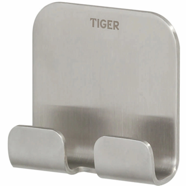 Dvojitý háček Tygří, barevný, kartáčovaná nerezová ocel