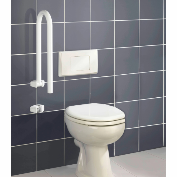 Koupelnová rukojeť Wenko Secura, bílá, 21 cm x 53 cm x 10 cm