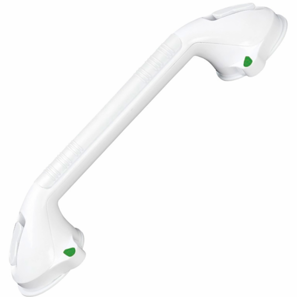Nástěnná úchytka Wenko Secura 42 cm s funkcí semaforu, bílá