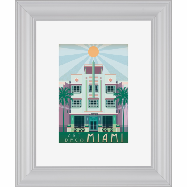 Sonstige Bílý klasický plastový fotorámeček, 24 cm x 30 cm