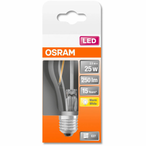 Osram LED žárovka E27, tvar žárovky 2,5 W, 250 lm, 10,5 x...