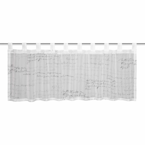 Sehlbach Bistro závěs tkané pruhy bílo-šedý 45 cm x 135 cm