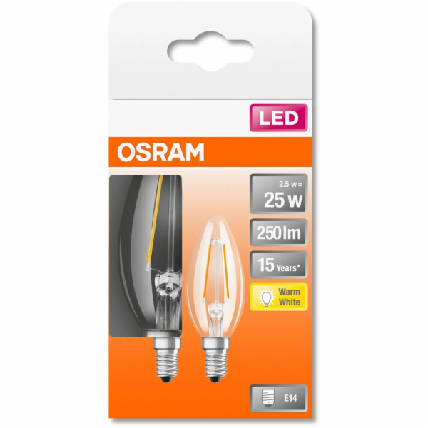 Osram LED žárovka E14 ve tvaru svíčky 2,5 W 250 lm 2 ks 1...