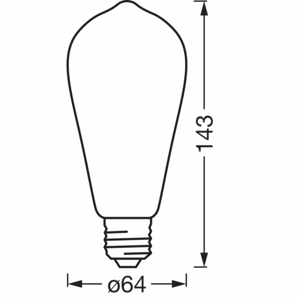 Osram Žárovka Matter E27 Edison E60 stmívatelná 6 W 806 l...