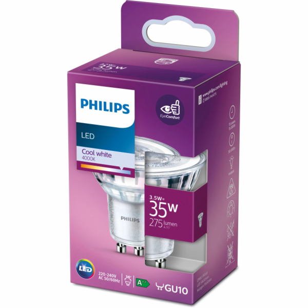 Philips LED žárovka GU10 3,5 W Neutrální bílá 275 lm Ener...