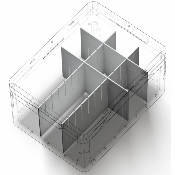 Eurobox-System Dělicí příčka systému Eurobox 36 x 16 cm bílá