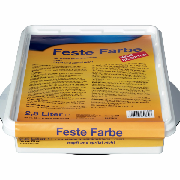 Sonstige Jednobarevné, matně bílé, 2,5 l